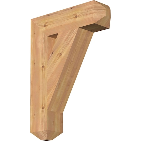 Ekena Millwork Traditional Craftsman Smooth Bracket, Western Red Cedar, 5 1/2"W x 22"D x 30"H BKT06X22X30TRA04SWR